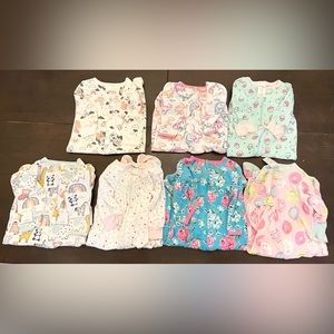 6-9 Month Baby Girls Sleepers Clothes Lot (7 PCS)